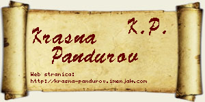 Krasna Pandurov vizit kartica